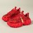 Women'S Red Glittery Platform Sneakers - Trendy Thick Sole, Comfortable & Easy to Wear, Lace-Up Low-Top Design with Round Toe, PU Cover Upper & Rubber Sole for All-Season Fashion, Ladies Sneakers, Shoe/sneaker For Women