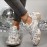 Women'S Sparkling Rhinest-Em Thick-Soled Sneakers - Stylish Low-Top Lace-Up Casual Shoes with Round Toe, Fabric Upper & Rubber Sole for All-Season Outdoor Wear, Ladies Sneakers, Allseason Footwear, Durable Traction Footwear