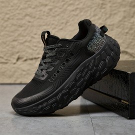 Men's Breathable Slip-Resistant Running Shoes with EVA Cushion & MD Rubber Sole - Low-Top Hiking Sneakers for All-Season Outdoor, Urban Streetwear & Casual Wear, Fabric Upper & Lining, Secure Lace-Up Design, Outdoor Adventure Footwear, Modern Athletic Footwear, Antislip Footwear, Sporty Design, Cushioned Support, Active Men