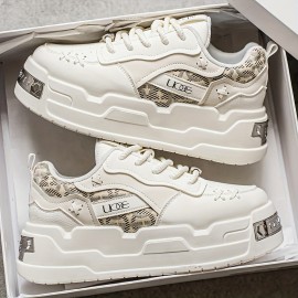 [Retro Sneakers for Men] Breathable & Lightweight Men's Retro Sneakers | Thick Sole Height Increase, Soft Comfortable Fabric & Faux Upper, Lace-Up Casual Shoes for All-Season Wear, Everyday Footwear, Modern Durable Sneakers