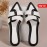 Summer Women'S Flat Fashion Slippers Outdoor Casual Sandals Black And White Color Matching Pointed Elegant Shoes