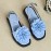 Women's Summer Platform Sandals with Large Floral Decor - Adjustable Ankle Strap, Soft Cushioned Insole & Arch Support, Thick Sole - Green Faux Cover Beach Shoes for Vacation, Party, Casual Outfits - Comfortable Flat Sandals for Women