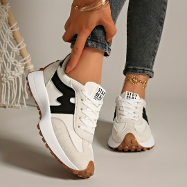 [Lightweight Lace-Up Sneakers] Women's Lightweight Lace-Up Sneakers - Low-Top Sneakers With Cushioned Rubber Sole, All-Season Urban Walking Shoes In Black/White/ Mint Green/ - Minimalist Everyday Shoes For Gym, Office, Errands - Easy-Clean Synthetic Cover-Like Upper, Ladies Sneakers, Gym Footwear, Sleek Design, Breathable Fabric, Casual Footwear, Lifestyle, Sporty Design, Durable Construction, Fitness Enthusiasts, Olive Green Sneakers For Women, Orange Sneakers For Women, Olive Green Shoes For Women, Lady's Casual