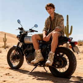 Men's Soft Sole Anti-Slip Hiking Boots, Outdoor Combat Boots