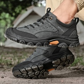 [Durable Outdoor Footwear] Men's All-Weather Italian Hiking Boots - Heavy-Duty All-Terrain Traction, Non-Slip Rubber Sole, Synthetic Short Boots for Trekking, Camping