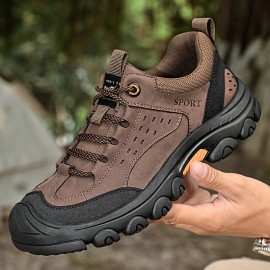 [Durable Outdoor Footwear] Men's All-Weather Italian Hiking Boots - Heavy-Duty All-Terrain Traction, Non-Slip Rubber Sole, Synthetic Short Boots for Trekking, Camping