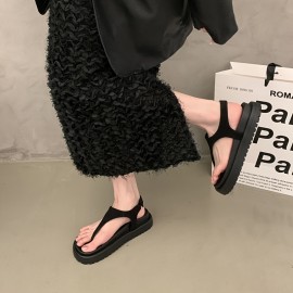 Women's Classic Mid-Heel Sandals - Open-Toe Synthetic Cover Straps with Buckle Closure, Soft Fabric Upper & Durable Rubber Sole for Casual Dressy Occasions